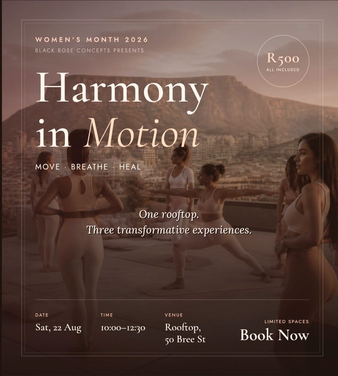 Harmony in Motion poster — Women's Month 2026